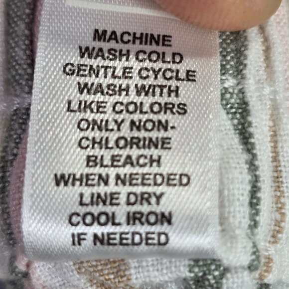 Womens Cato Multicolor Striped Linen Blend Pants Hi Rise Elastic Waist 14/16W - Picture 10 of 10